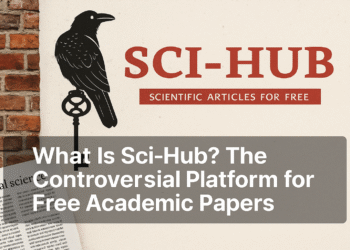 Sci Hub: What It Is, Why It’s Trending, and How It Impacts Academia in 2025 5 A digital news article header image showcases Sci-Hub in 2025 with abstract research paper visuals and academic icons.