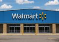 Walmart storefront in 2025 with clear blue signage